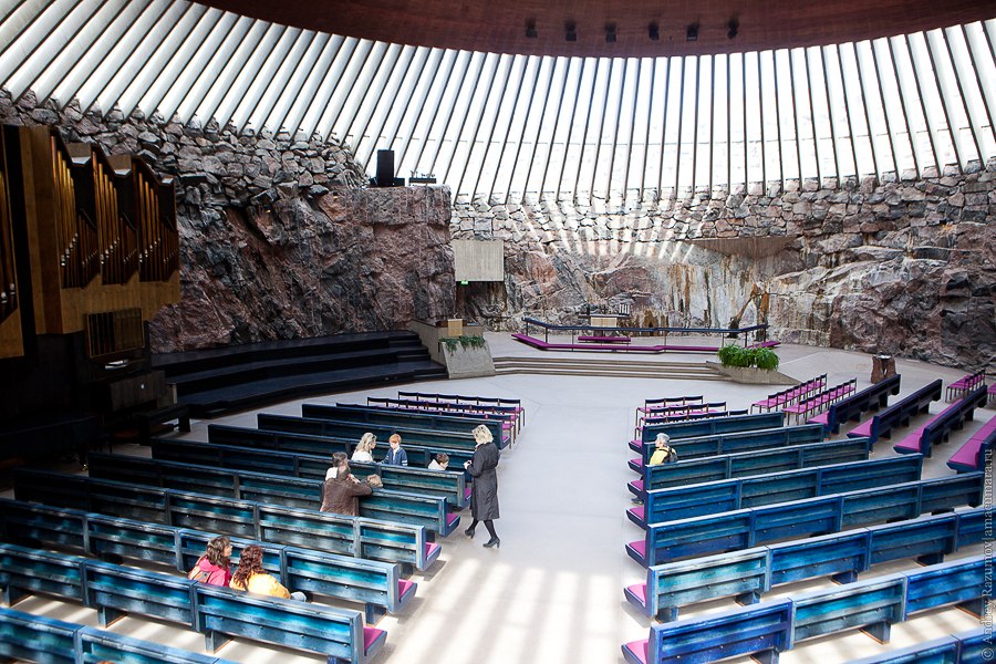 Хельсинки Helsinki Церковь в скале
